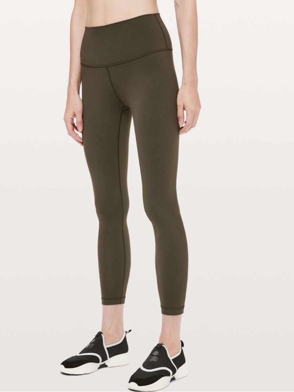 lululemon Sz 14 Wunder Under High-Rise Tight 25" *Full-On Luxtreme Olive Green。